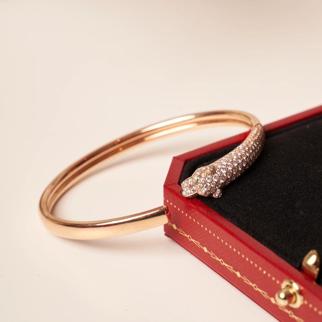 [Elite]PANTHERE ROSE GOLD DIAMOND OPEN BRACELET