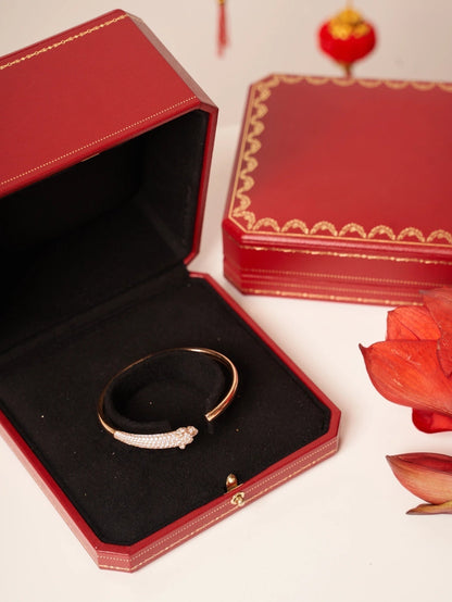 [Elite]PANTHERE ROSE GOLD DIAMOND OPEN BRACELET