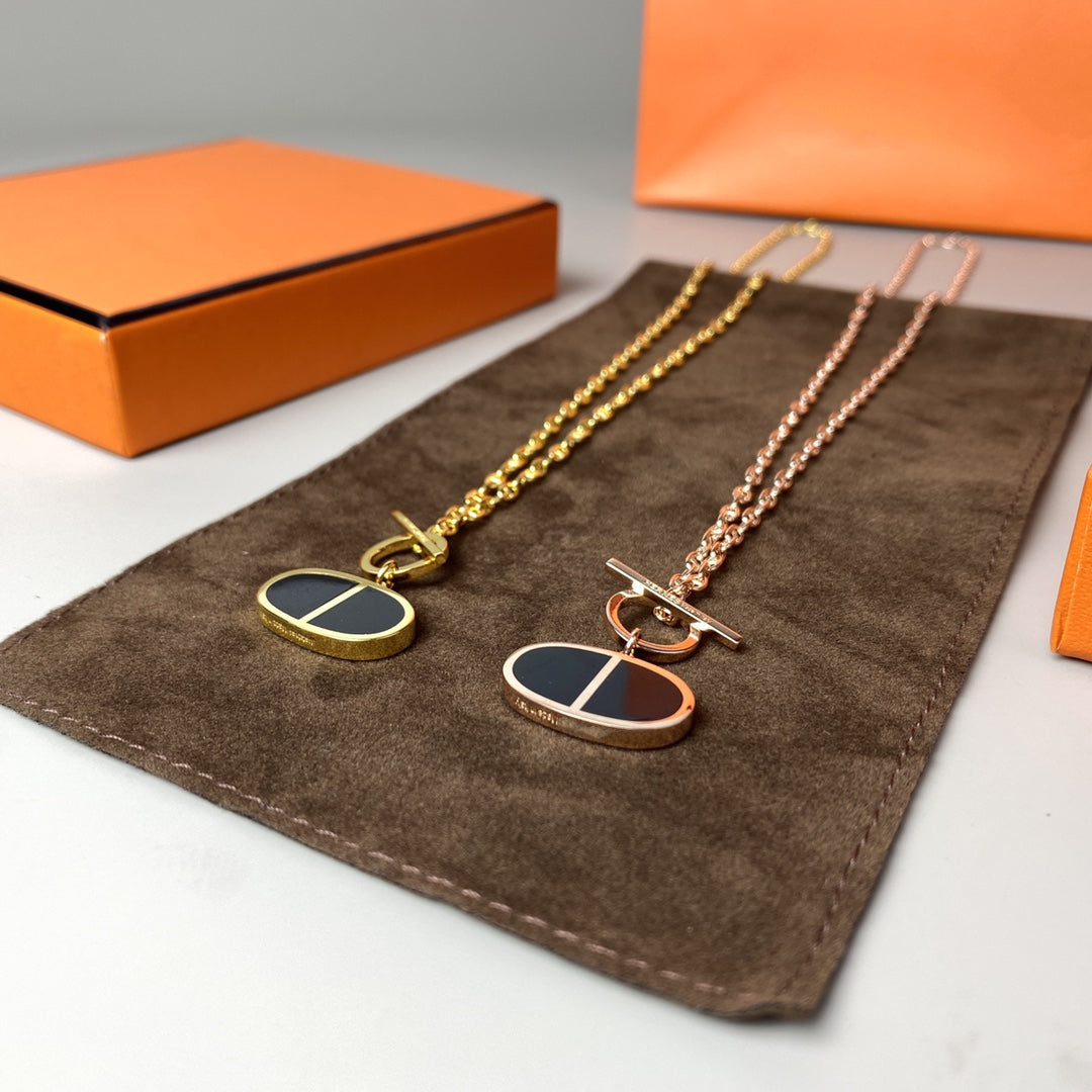 [Elite]CHAINE VERSO BLACK CERAMIC NECKLACE