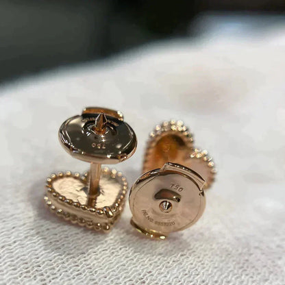[Elite]HEART CARNELIAN STUD EARRINGS