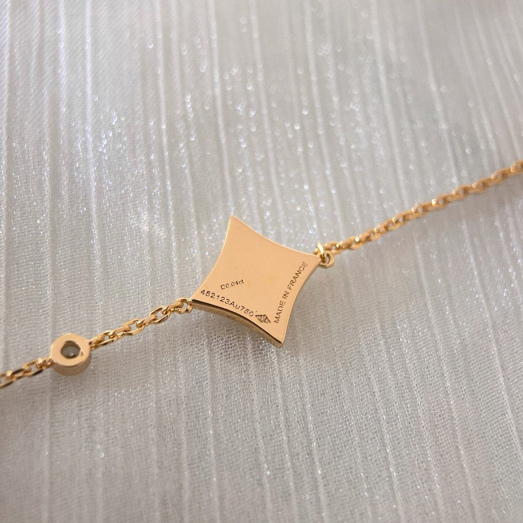 [Elite]COLOR STAR CARNELIAN PINK GOLD DIAMOND BRACELET