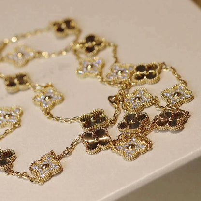[Elite]CLOVER 20 MOTIFS LASER DIAMOND NECKLACE