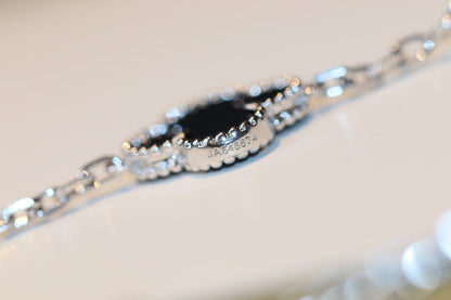 [Elite]CLOVER 20 MOTIFS ONYX DIAMOND SILVER