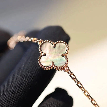 [Elite]CLOVER 20 MOTIFS DARK MOP DIAMOND  NECKLACE