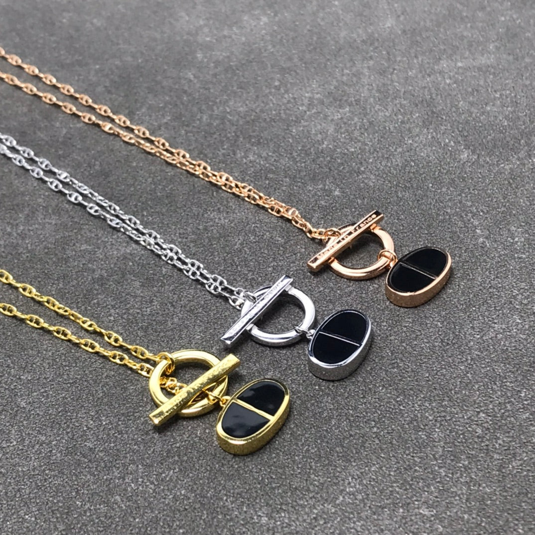 [Elite]CHAINE VERSO BLACK CERAMIC  NECKLACE