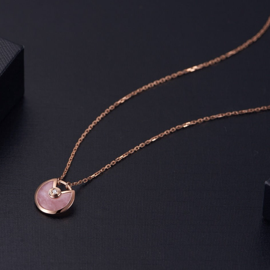 [Elite]AMULETTE ROSE GOLD PINK MOP NECKLACE