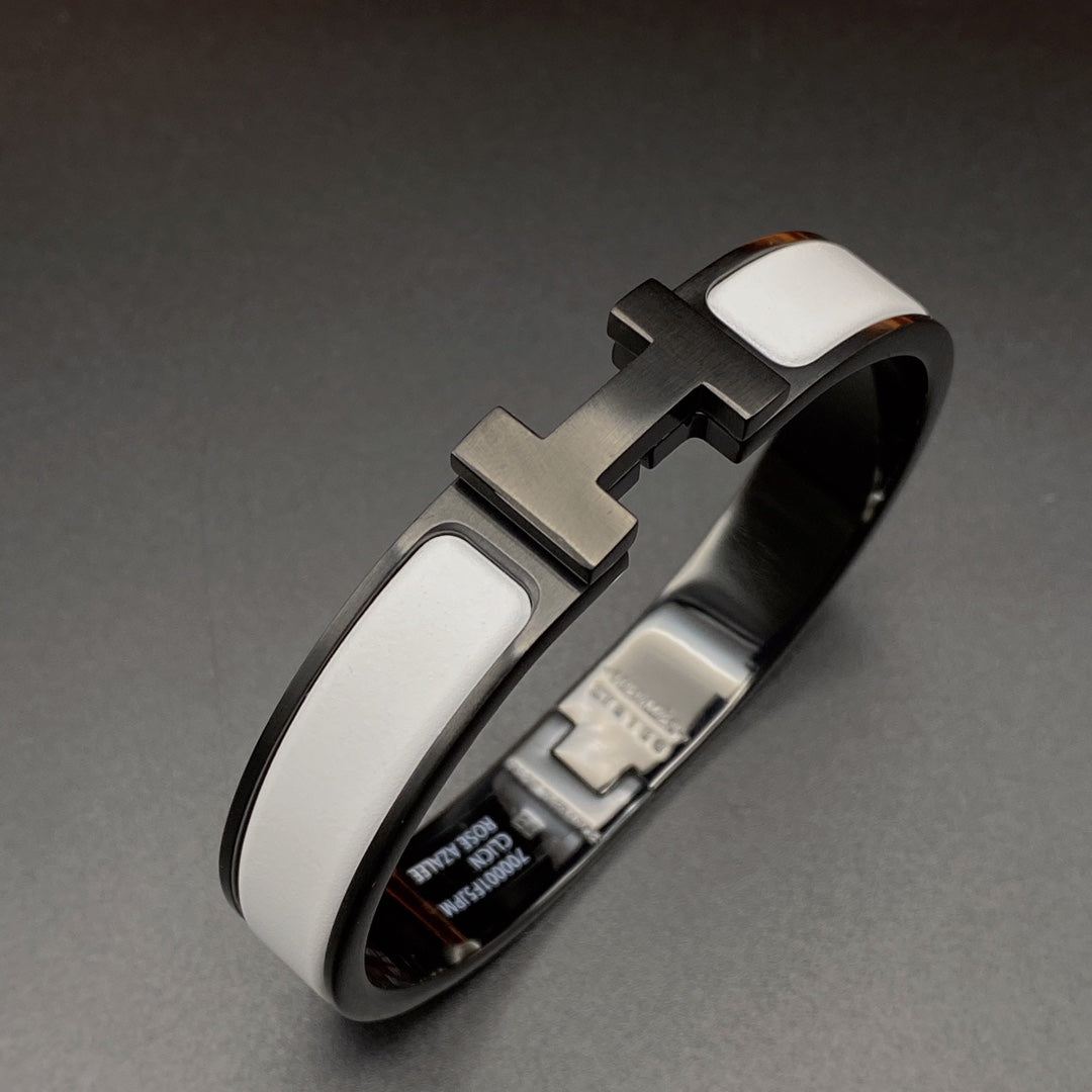 [Elite]H BRACELET 12MM BLACK WHITE CERAMIC
