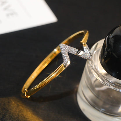 [Elite]VOLTE UPSITE DOWN GOLD DIAMOND BRACELET