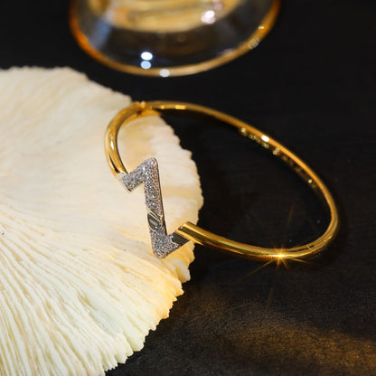 [Elite]VOLTE UPSITE DOWN GOLD DIAMOND BRACELET