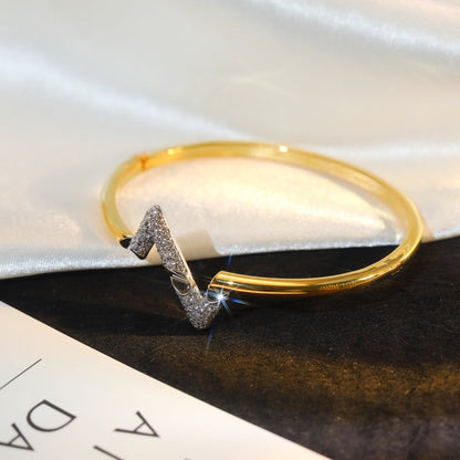 [Elite]VOLTE UPSITE DOWN GOLD DIAMOND BRACELET