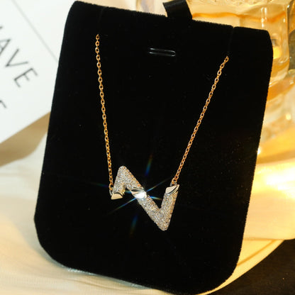 [Elite]VOLT SILVER DIAMOND PEDANT NECKLACE