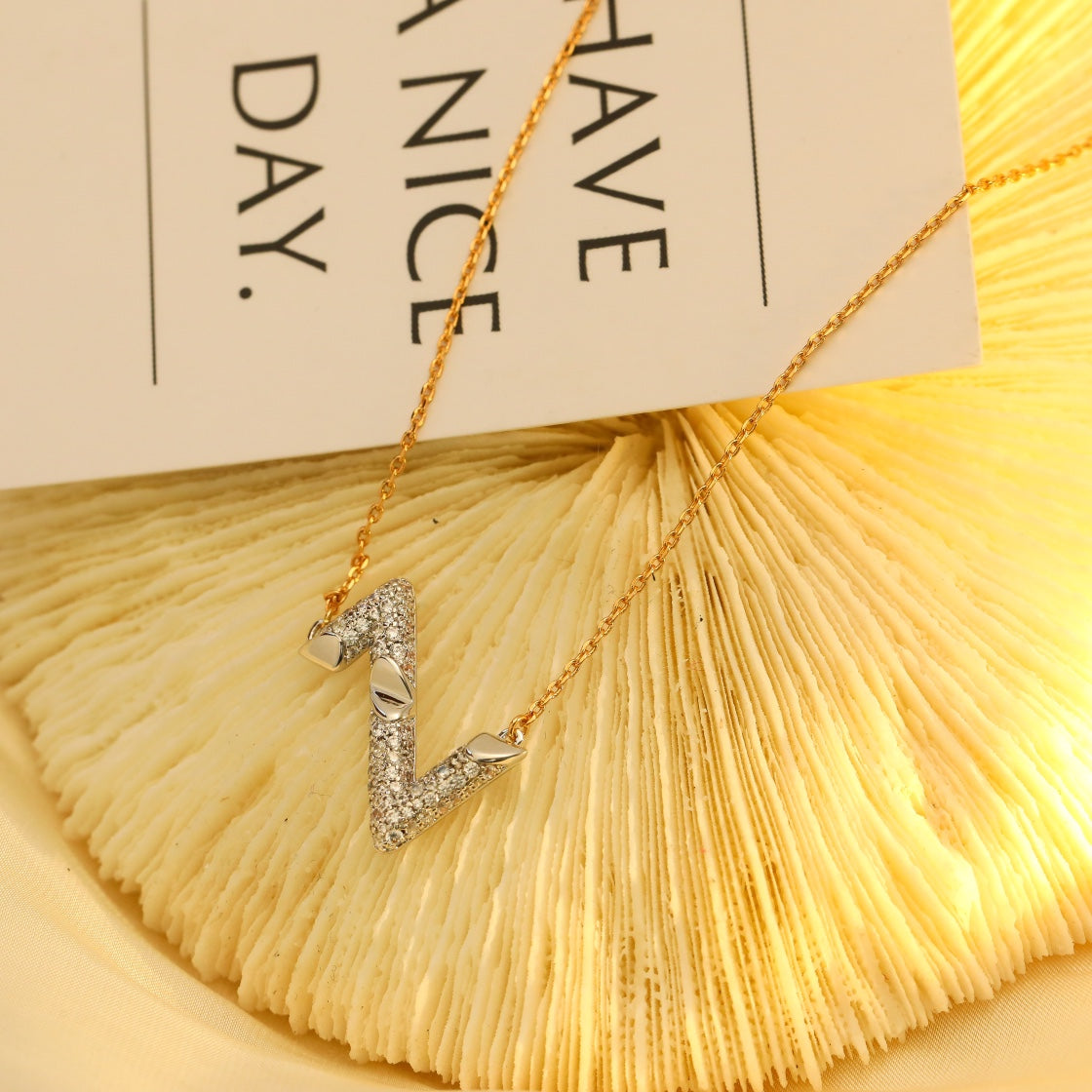 [Elite]VOLT SILVER DIAMOND PEDANT NECKLACE