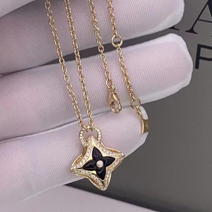 [Elite]STAR PEDANT PINK GOLD DIAMOND NECKLACE