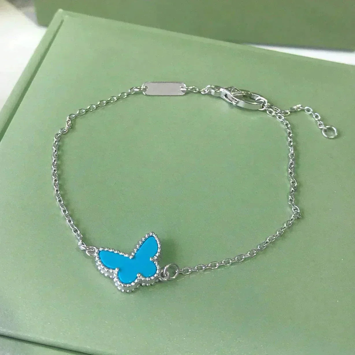 [Elite]BUTTERFLY TURQUOISE BUTTERFLY BRACELET SILVER