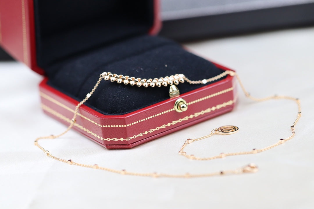 [Elite]CLASH PINK GOLD NECKLACE