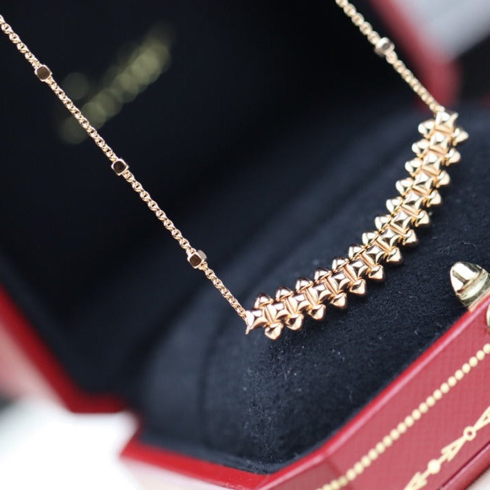 [Elite]CLASH PINK GOLD NECKLACE