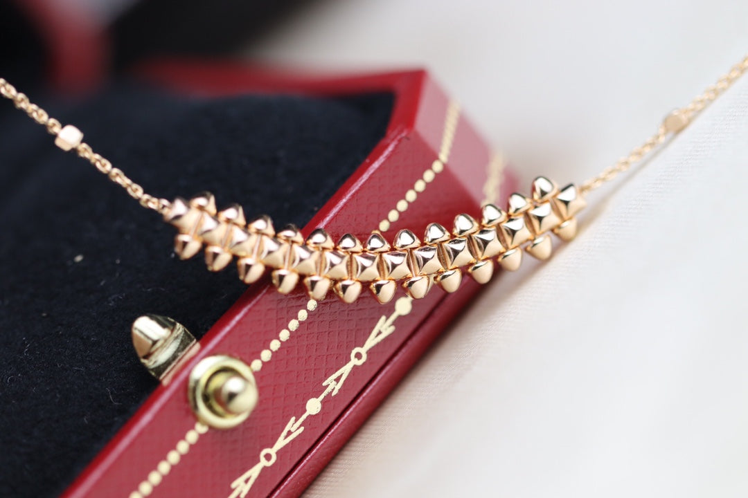 [Elite]CLASH PINK GOLD NECKLACE