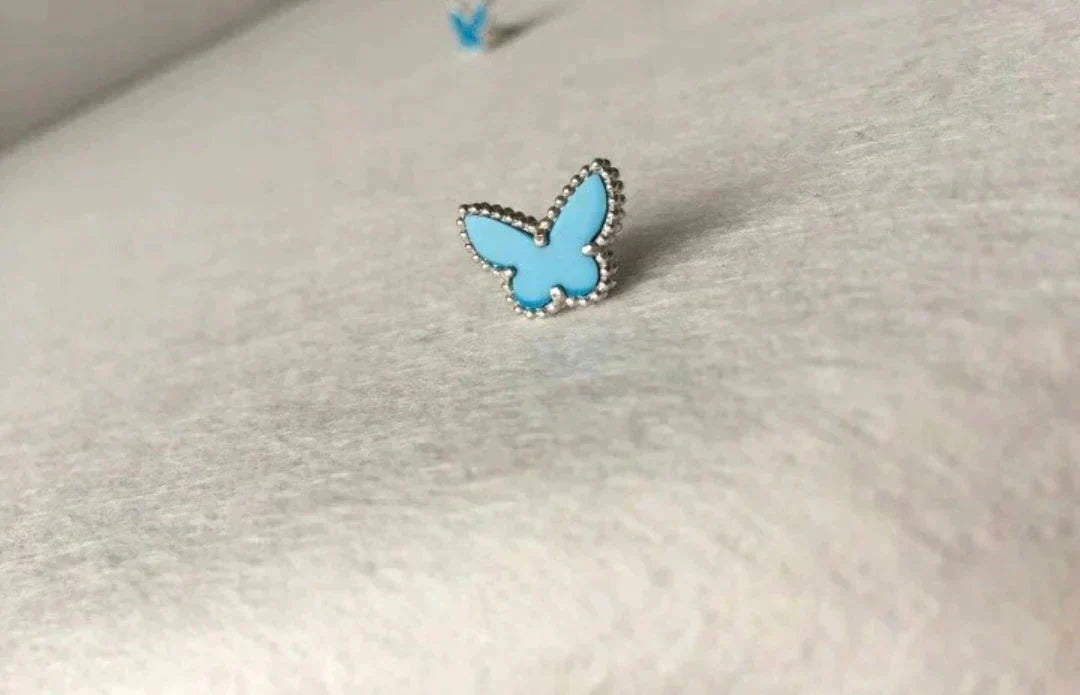 [Elite]BUTTERFLY TURQUOISE EARRINGS SILVER