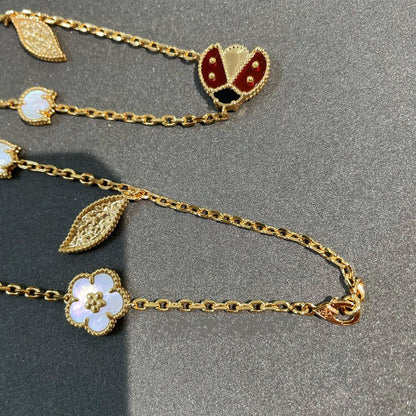[Elite]LUCKY SPRING 15 MOTIFS GOLD NECKLACE