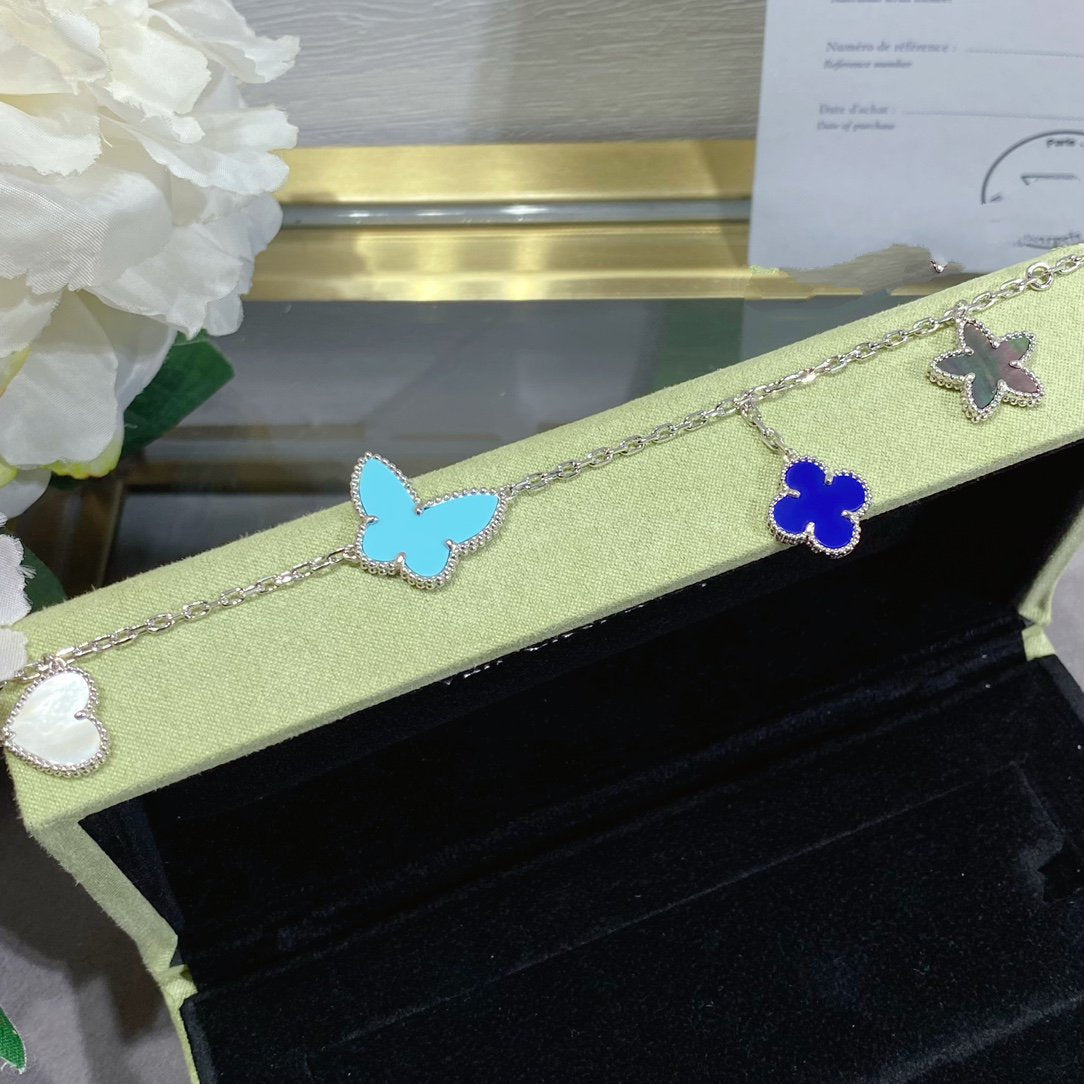 [Elite]LUCKY SPRING SILVER BRACELET 4 MOTIF