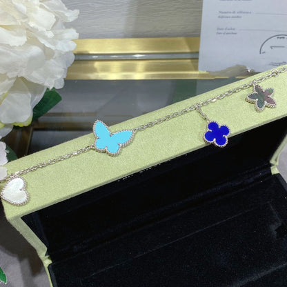 [Elite]LUCKY SPRING SILVER BRACELET 4 MOTIF