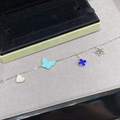 [Elite]LUCKY SPRING SILVER BRACELET 4 MOTIF