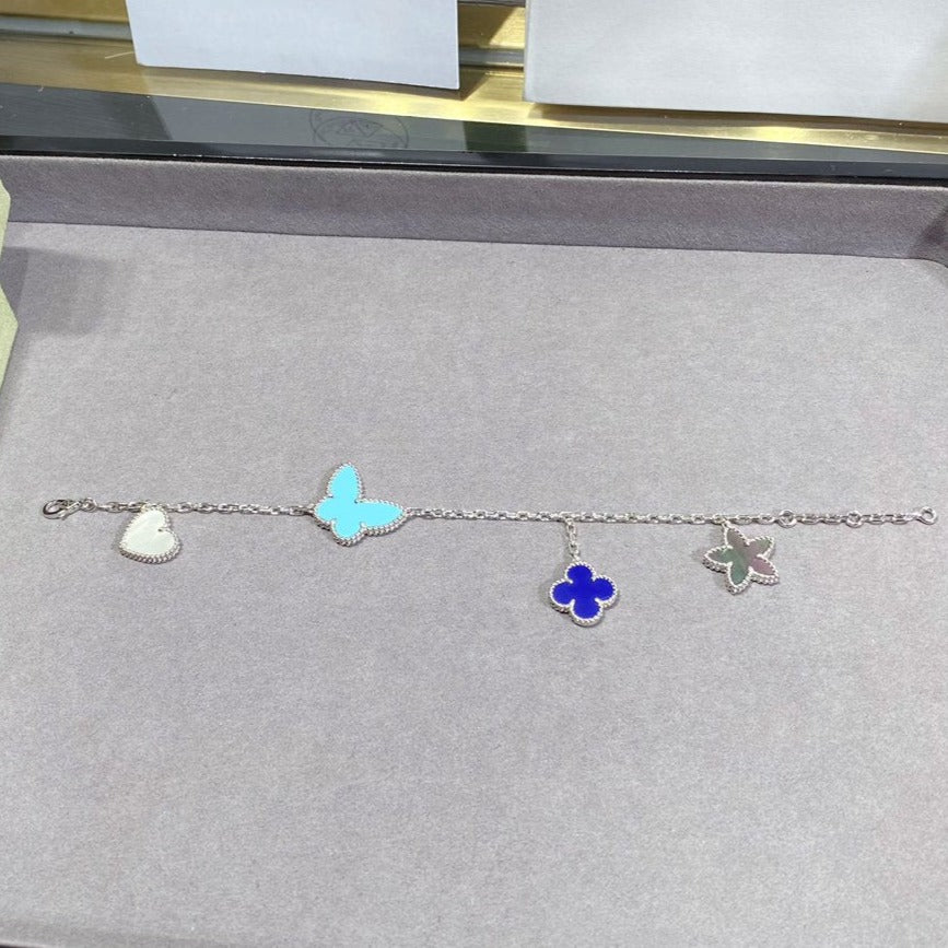 [Elite]LUCKY SPRING SILVER BRACELET 4 MOTIF