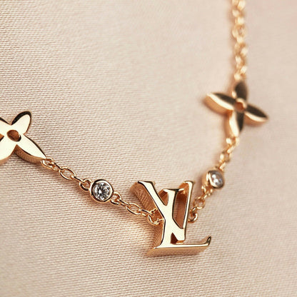 [Elite]STAR AND SUN 7 MOTIFS GOLD BRACELET