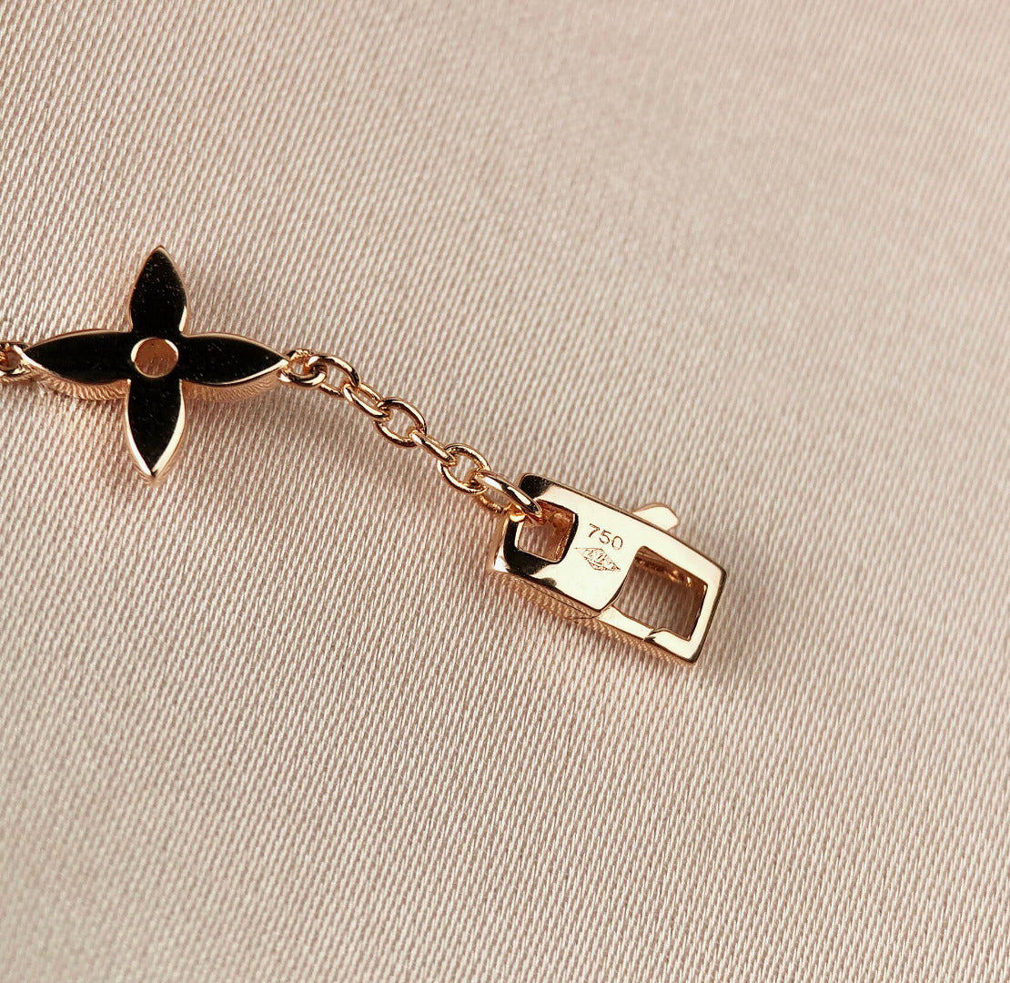 [Elite]STAR AND SUN 7 MOTIFS GOLD BRACELET