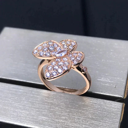 [Elite]BUTTERFLY PINK GOLD DIAMOND RING