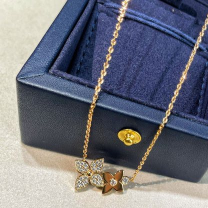 [Elite]STAR BLOSSOM NECKLACE PINK GOLD DIAMONDS