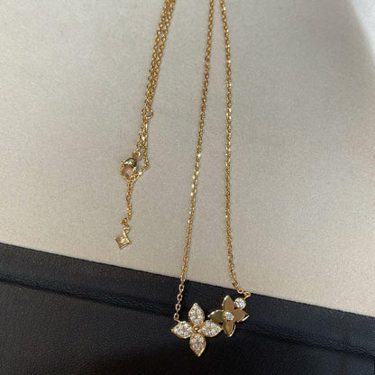 [Elite]STAR BLOSSOM NECKLACE PINK GOLD DIAMONDS