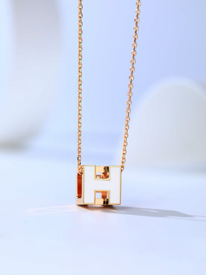 [Elite]H CAGE PINK GOLD NECKLACE