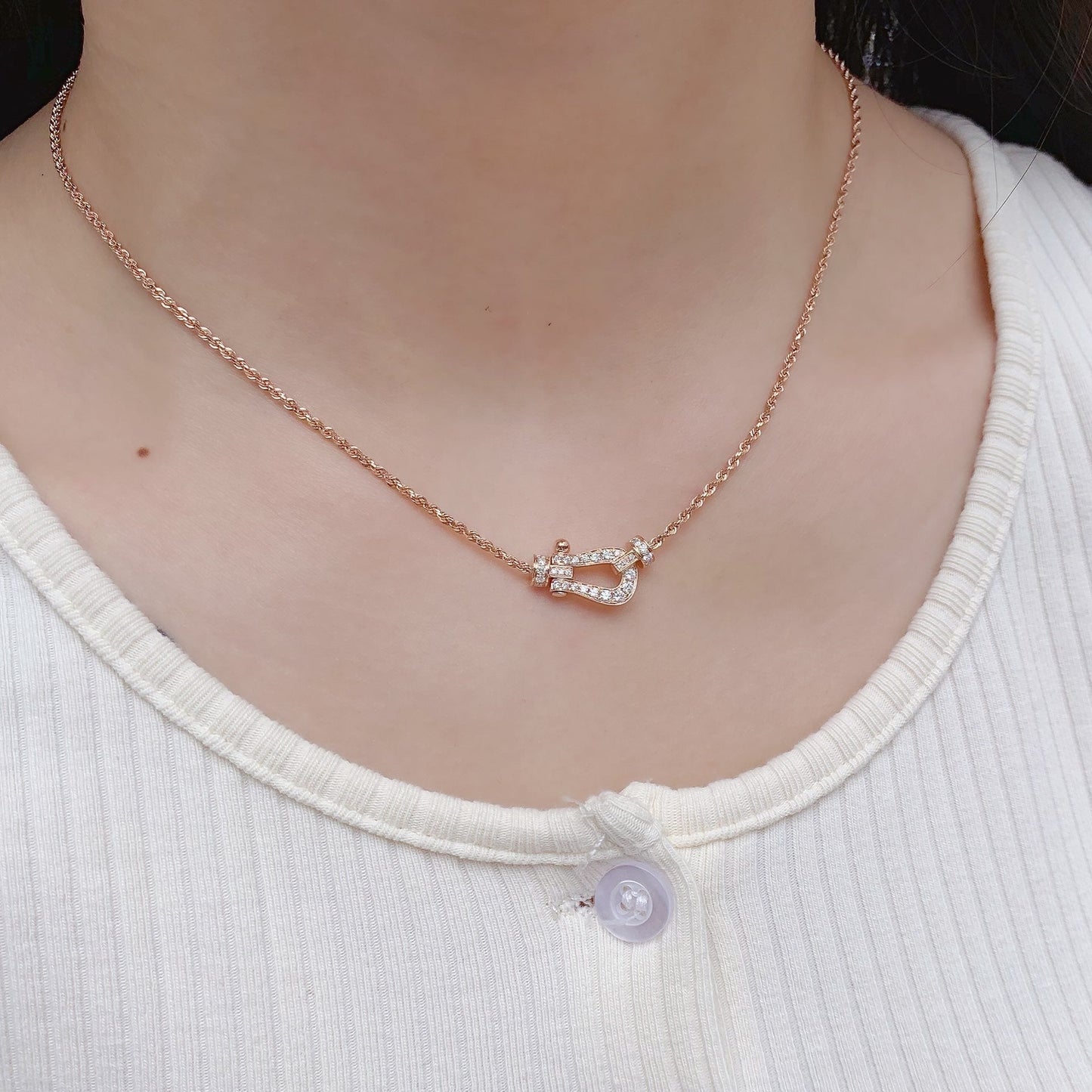 [Elite]FORCE 10 PINK GOLD DIAMOND NECKLACE