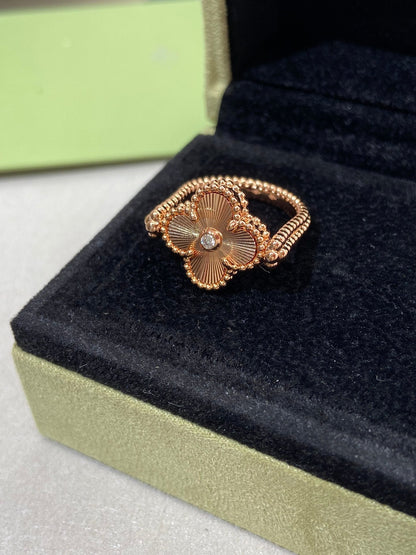[Elite]CLOVER RIVERSIBLE PINK GOLD RING