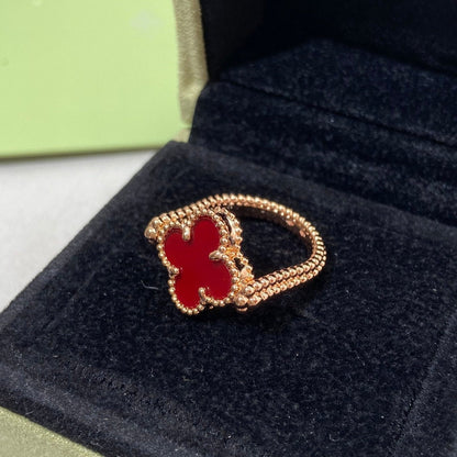 [Elite]CLOVER RIVERSIBLE PINK GOLD RING