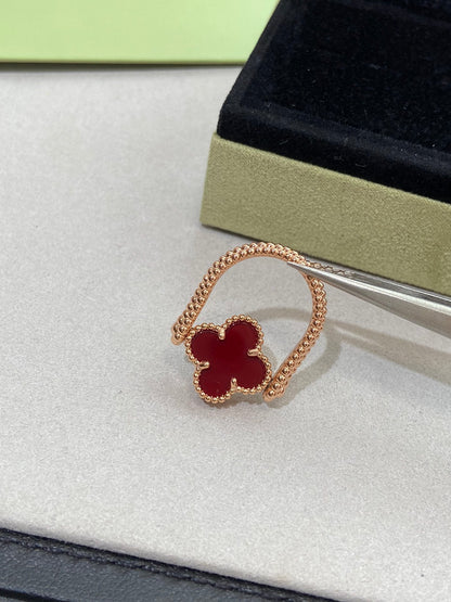 [Elite]CLOVER RIVERSIBLE PINK GOLD RING