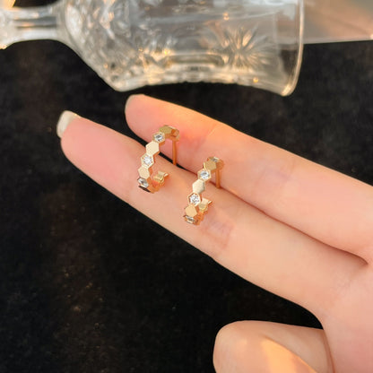[Elite]BEE LOVE DIAMOND HOOP EARRINGS