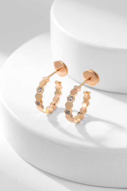 [Elite]BEE LOVE DIAMOND HOOP EARRINGS