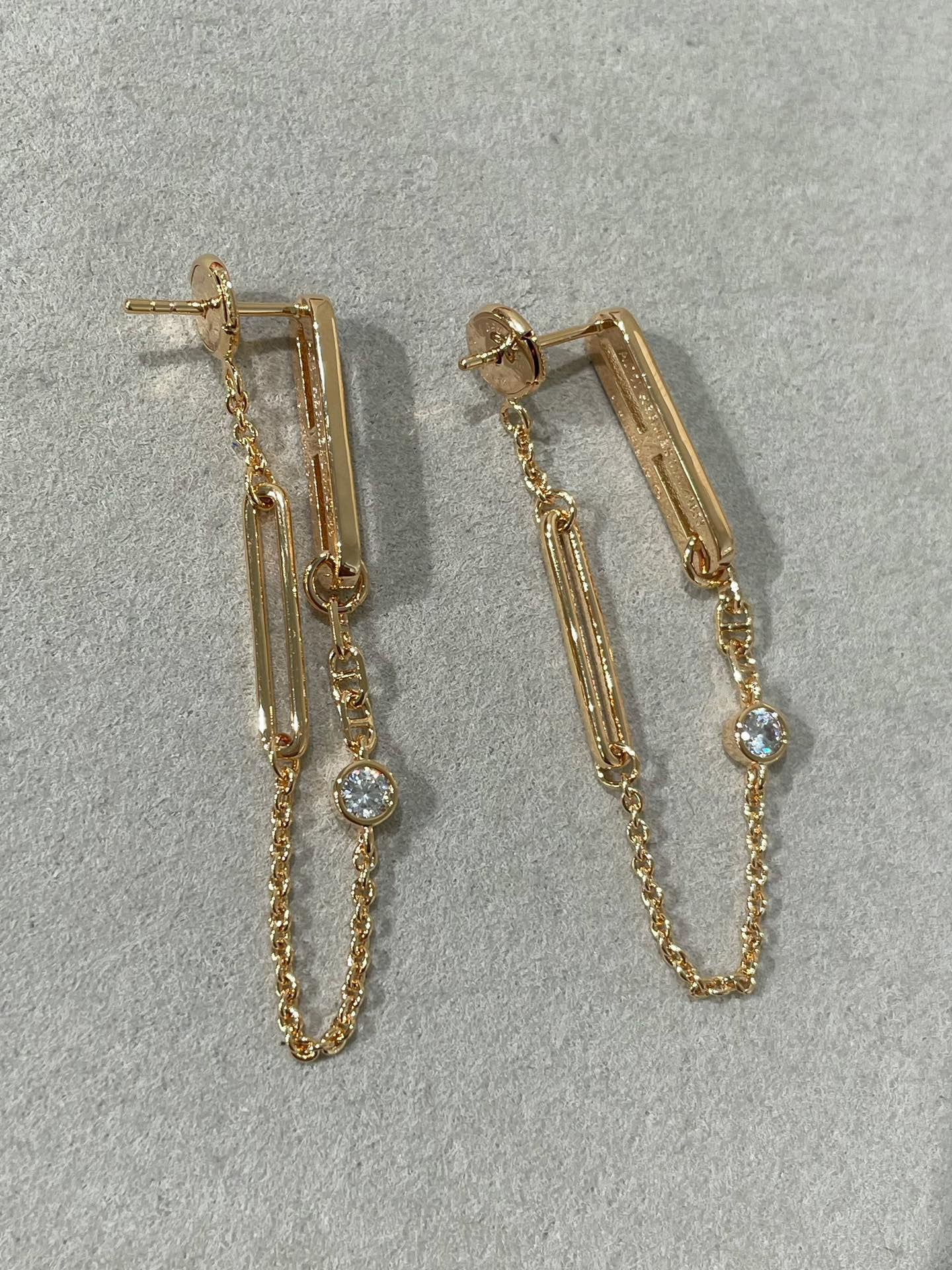 [Elite]CHAINE CHAOS DIAMOND DROP EARRINGS