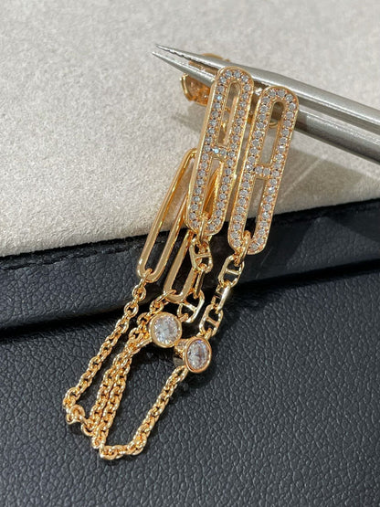 [Elite]CHAINE CHAOS DIAMOND DROP EARRINGS