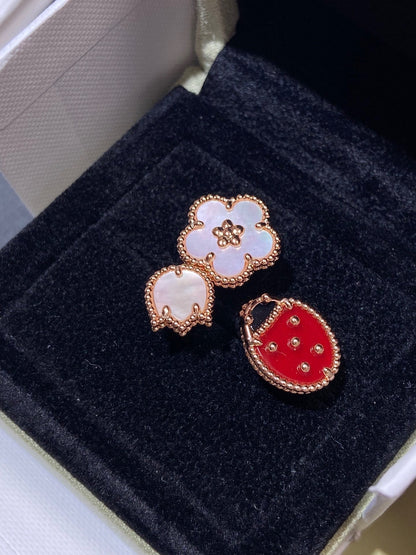 [Elite]LUCKY 3 MOTIF ROSE GOLD RING