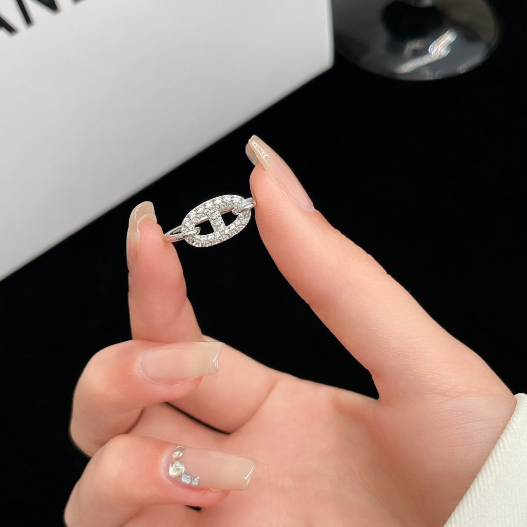 [Elite]RONDE SMALL SILVER DIAMOND RING