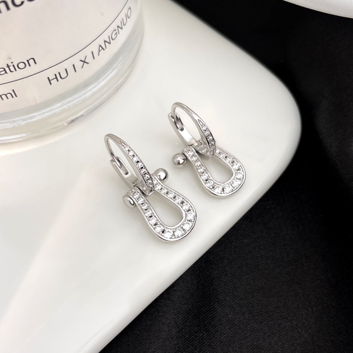[Elite]FORCE 10 FULL DIAMOND DROP EARRINGS MEDIUM MODEL