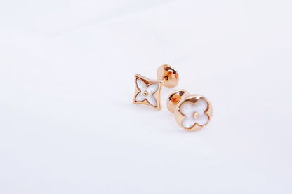 [Elite]STAR AND SUN PINK GOLD MOP STUD EARRINGS