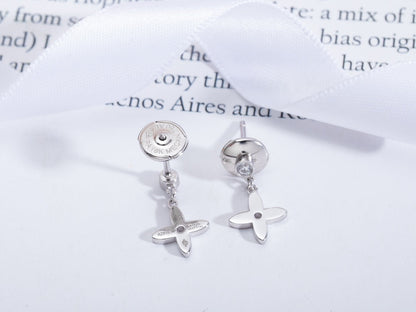 [Elite]VIDYLLE SILVER DIAMOND MINI DROP EARRINGS