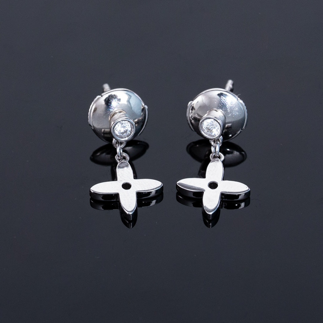 [Elite]VIDYLLE SILVER DIAMOND MINI DROP EARRINGS
