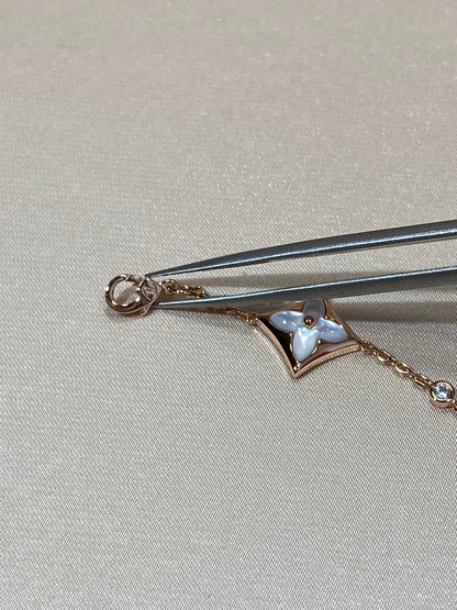 [Elite]STAR 4 MOTIF MOP DIAMOND PINK GOLD BRACELET