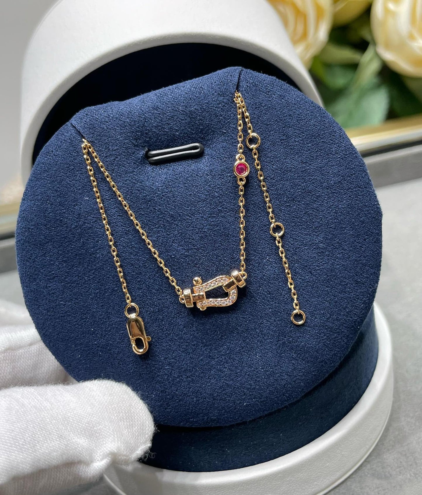 [Elite]FORCE 10 DIAMOND PINK GOLD NECKLACE