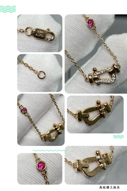 [Elite]FORCE 10 DIAMOND PINK GOLD NECKLACE